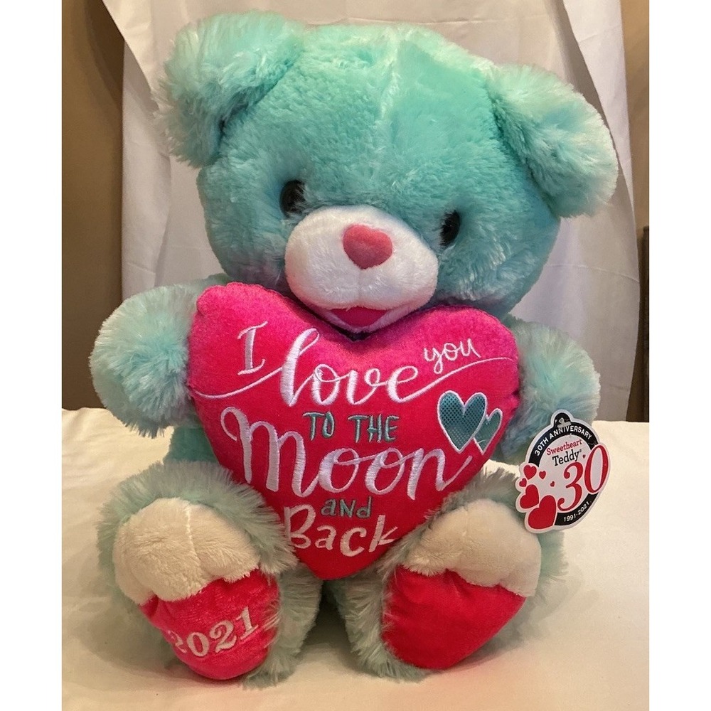 Sweetheart Teddy "Love You To The Moon .." Heart 2021 30th Anniversary 20" Tall